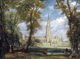 Kathedrale von Salisbury vom Bischofsgarten aus